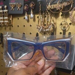 Stylish Blue and Gold Women's Glasses